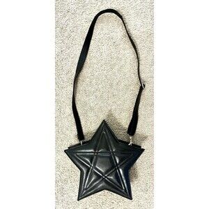 Banned Alternative Black Star Shoulder Bag Pentagram Adjustable Gothic